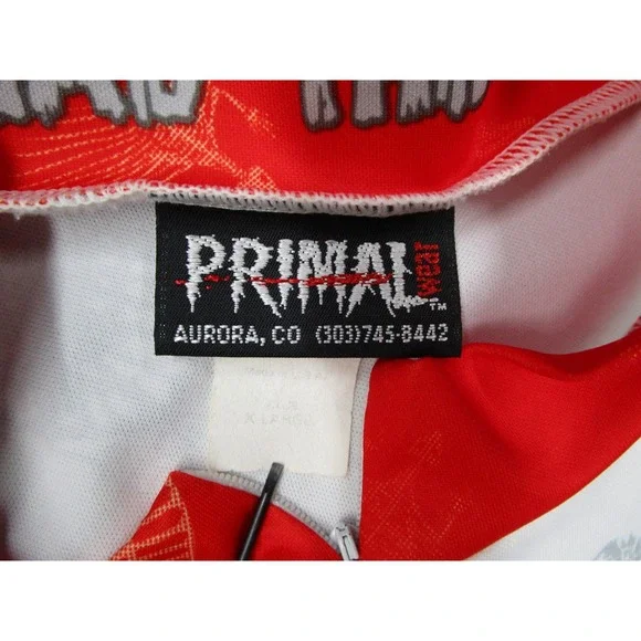 Primal Wear Dead Things Cycling Jersey Mens XL Gray Skeleton Bike Shirt Vintage - Picture 3 of 9